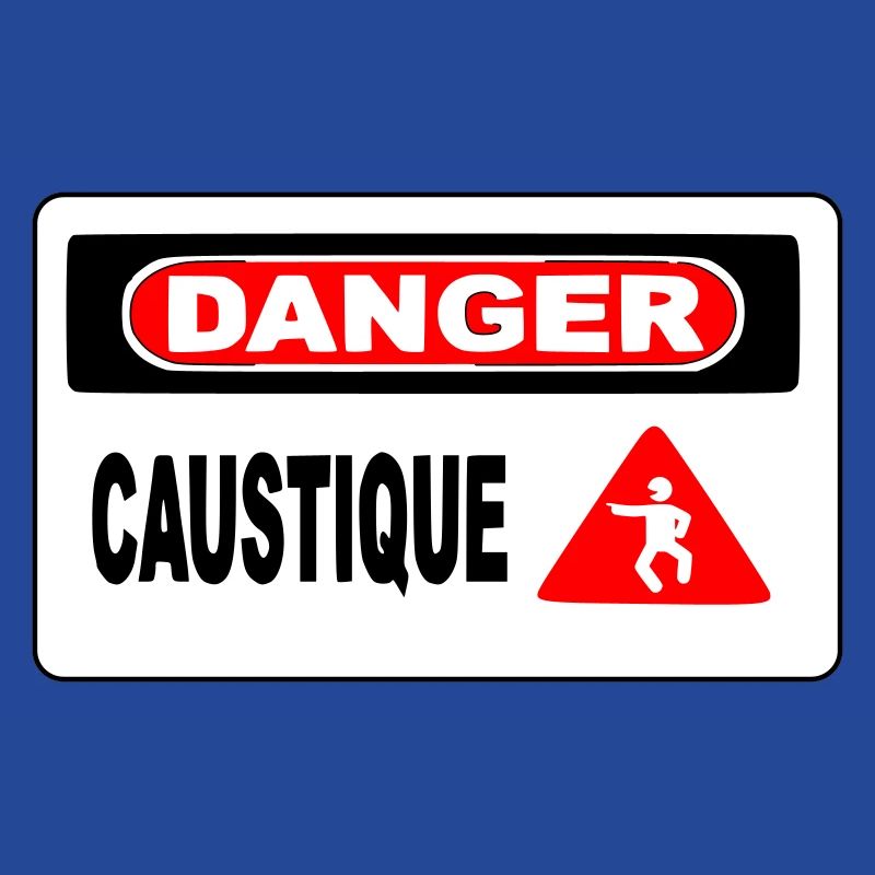 Panneau Danger Caustique