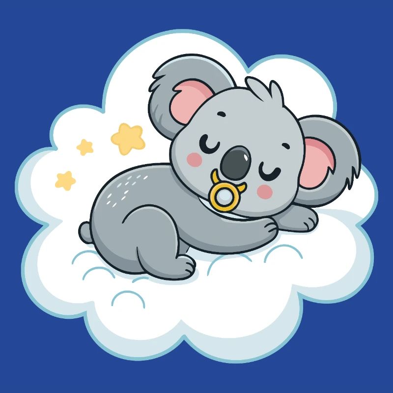 Dreamy Koala on Pacifier Cloud