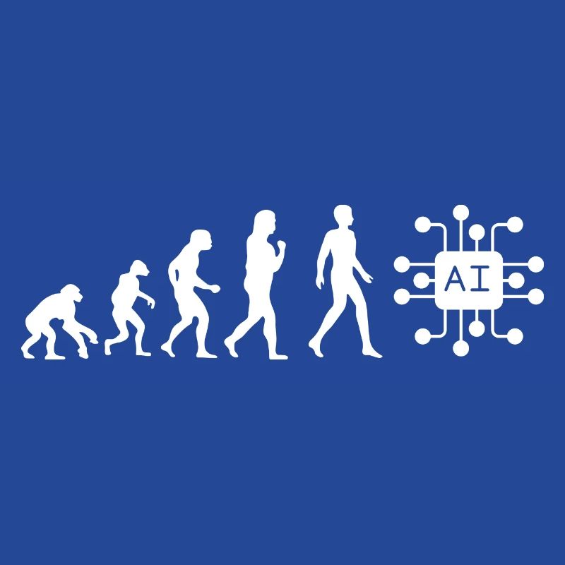 T Shirt evolution AI Artificial Intelligence fun