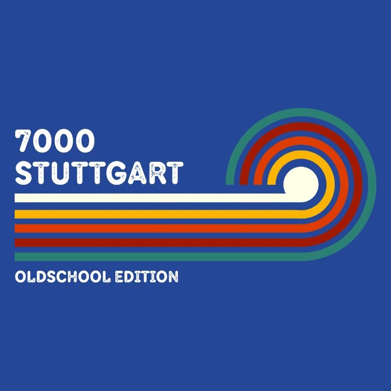 Stuttgart Retro Shirt 7000 Zip Code 80s