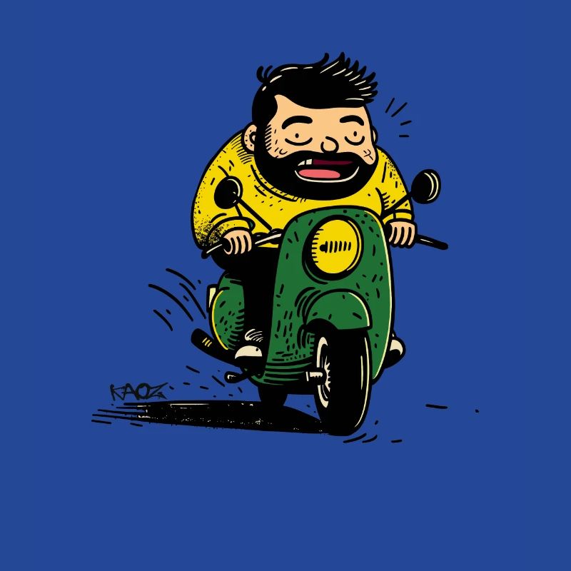 Buddy, der König des Moped-Rollers, Biker