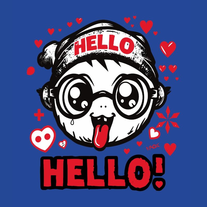 The funny weird hello-hello boy