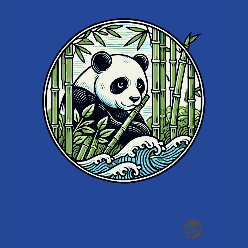 Panda in the bamboo forest