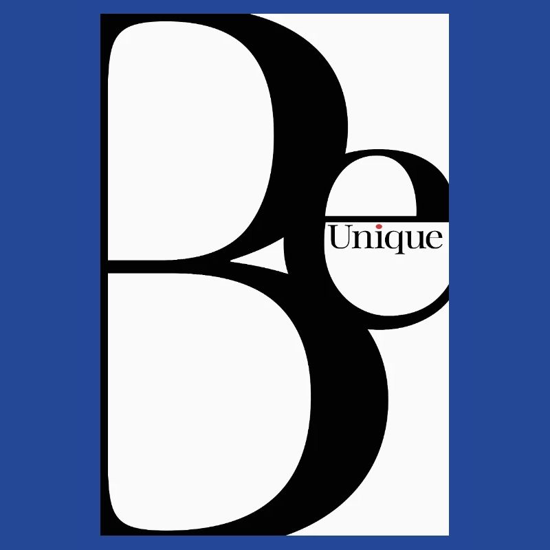 Soyez unique – Conception typographique minimaliste