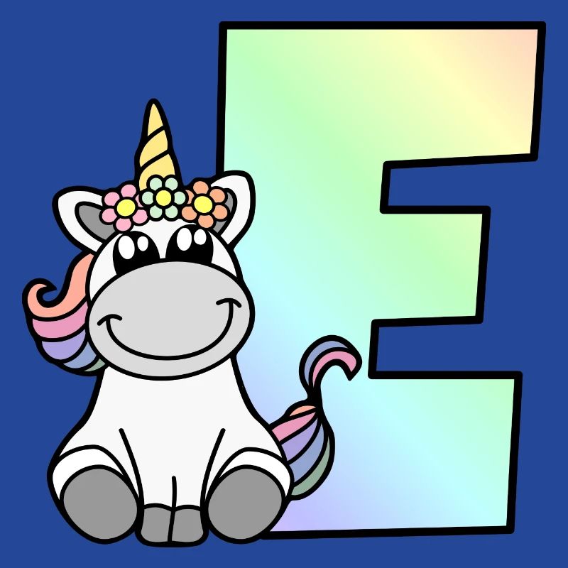 Einhorn Buchstabe E
