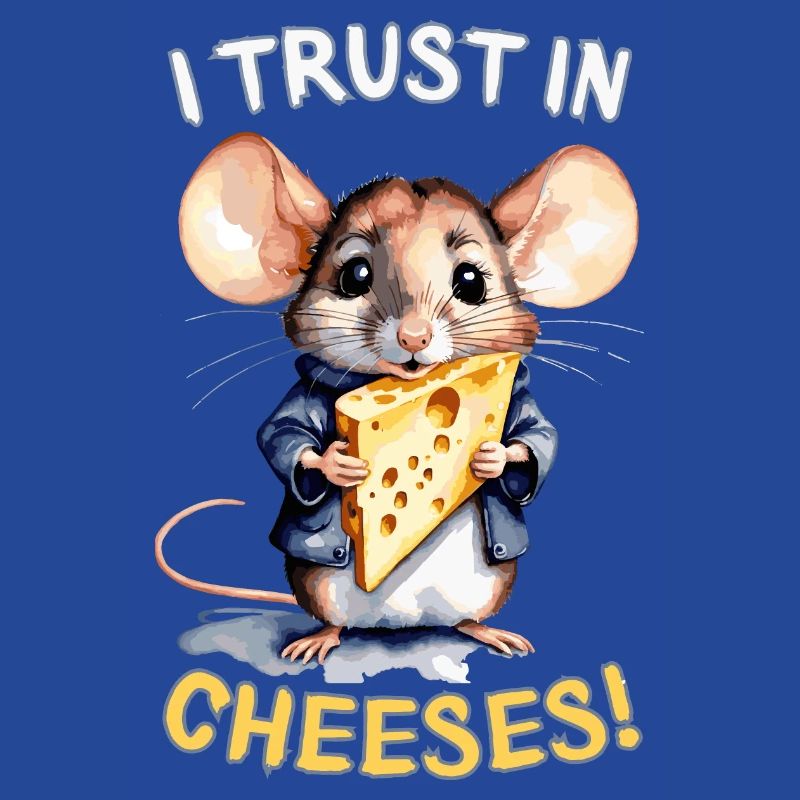 Trust in Cheese - Cute Mouse with Cheese