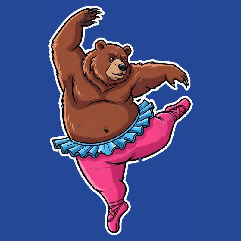 Ballett Bär Comic Geschenk