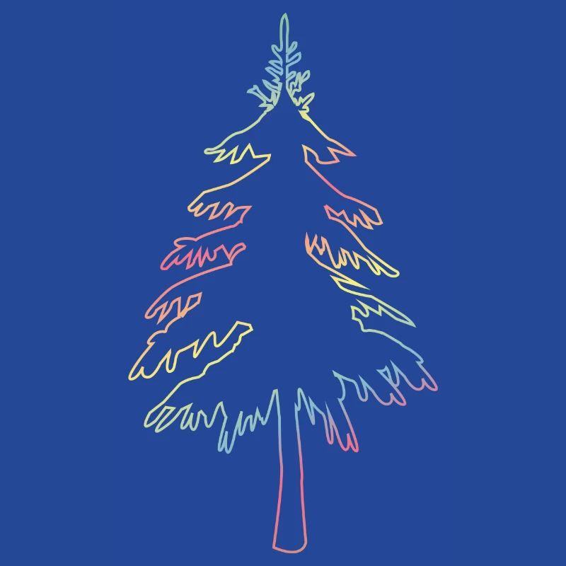 Christbaum, Tannenbaum oder Weihnachtsbaum Umriss