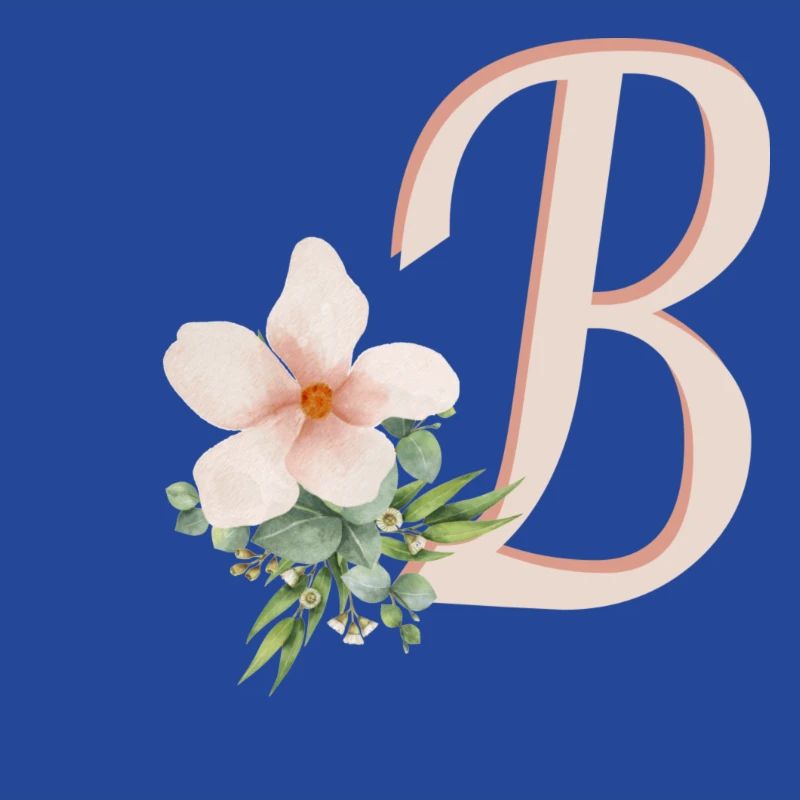 Lettre B avec fleur