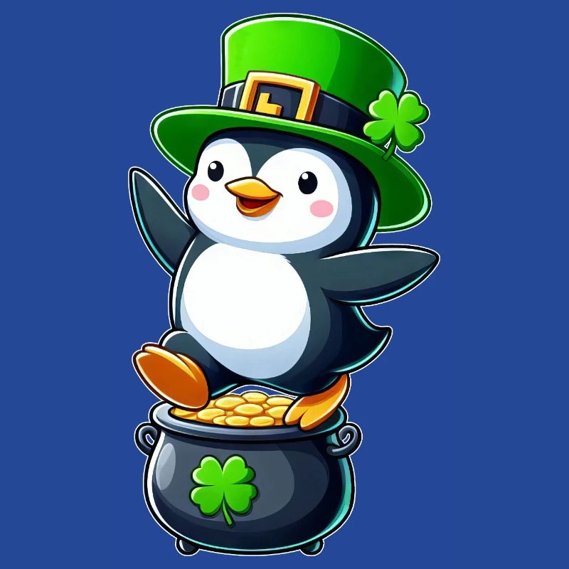 Saint-Patrick Pingouin Cylindre Trèfle