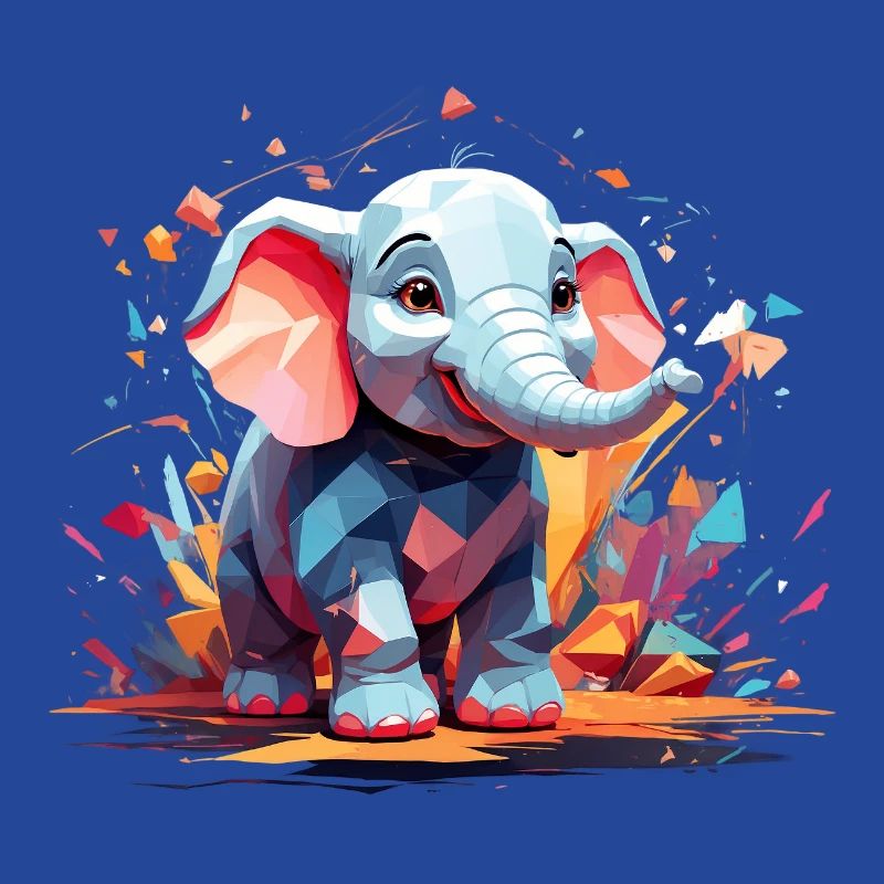 Elefant Farbexplosion