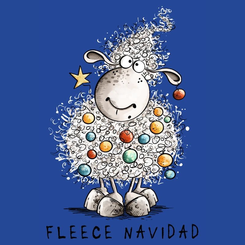 Fleece Navidad Weihnachtsschaf Cartoon Schaf