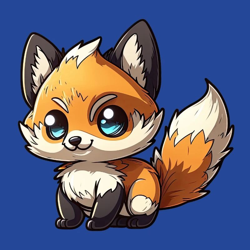 Mignon bébé renard chibi