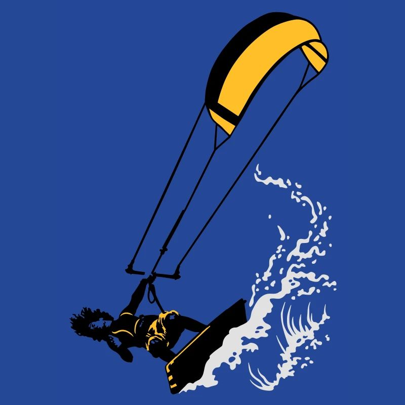 Kitesurfer and wave flex