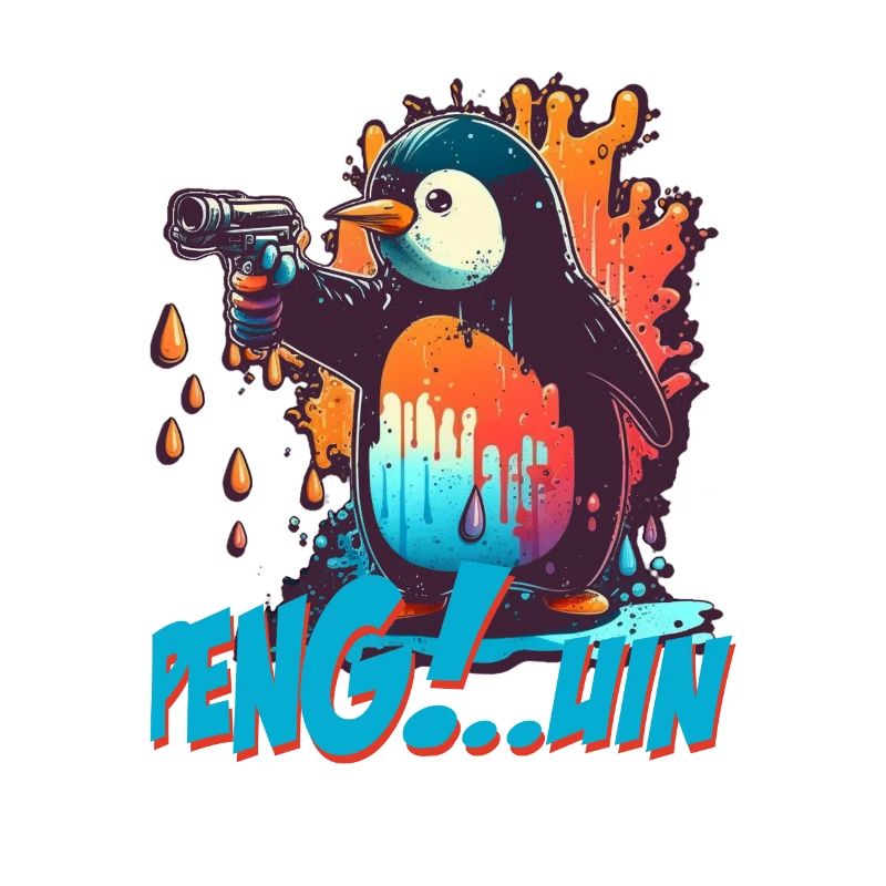 Pen..guin Pinguin mit Pistole