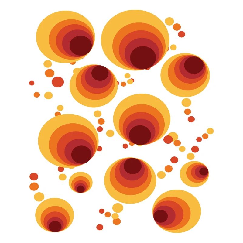 Abstract Polka Dots Circle Pattern