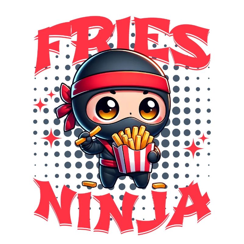 Frites Ninja Frites Ninja Restauration rapide Mignon Kawaii