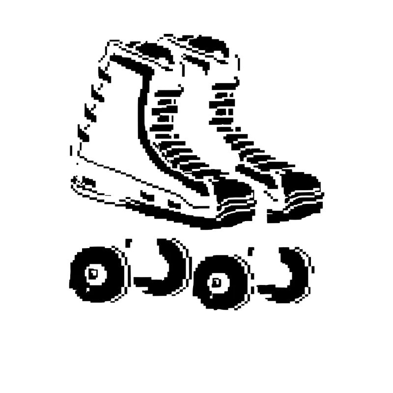 Roller Skates Pixel Kunst