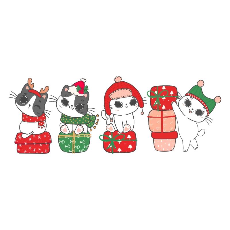 Chat à Noël