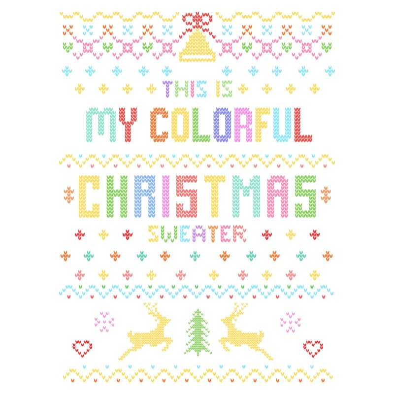 Pull de Noël laid renne de Noël coloré