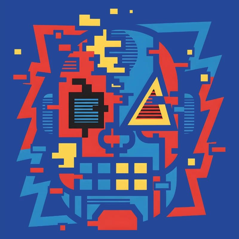 Abstract Glitch Face