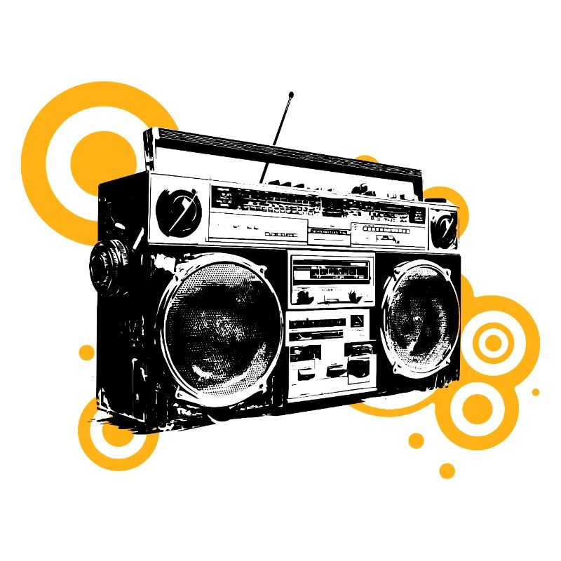 Boombox Pop Art Retrò