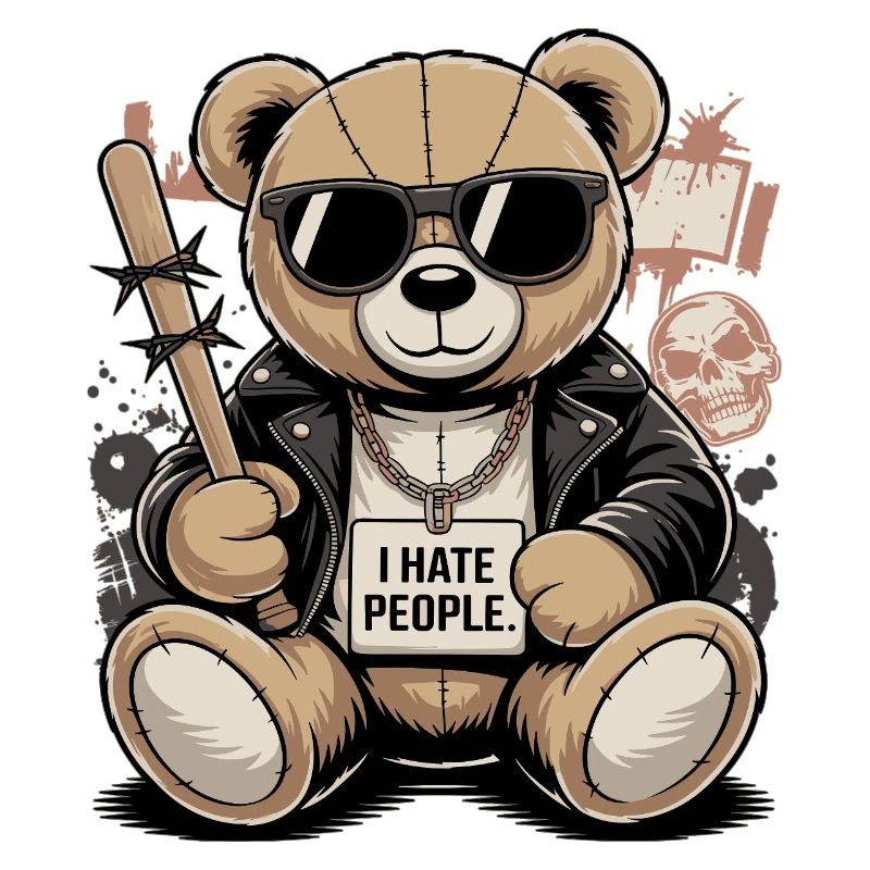 Bad Teddy – I Hate People Bär Design