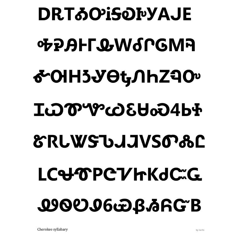 Cherokee-Silbenschrift (schwarz)