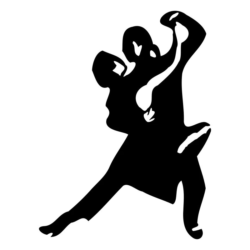 Figure tango dancing couple