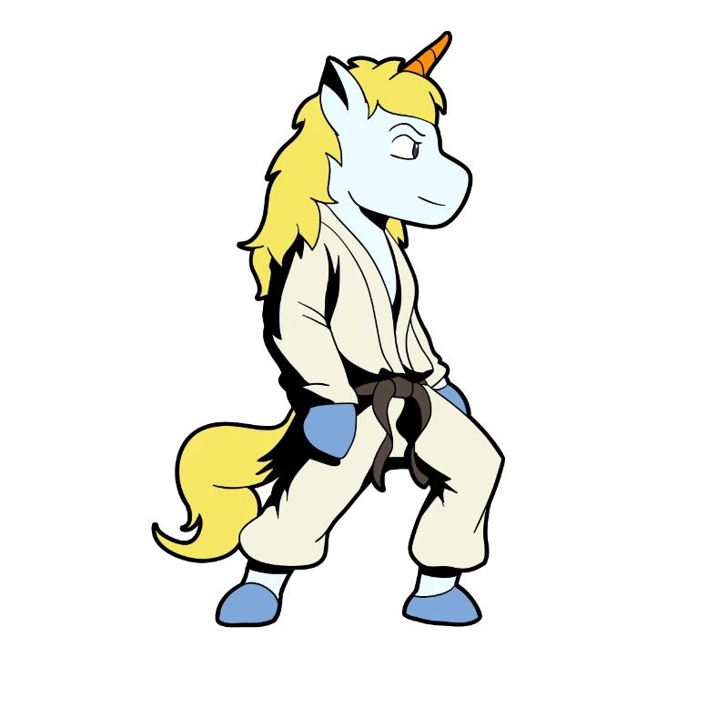 Comic Unicorn makes Judo
