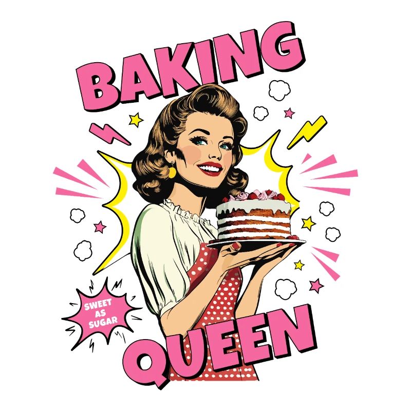 Baking Cake Baking Queen Baking Fairy Baker Pop Art