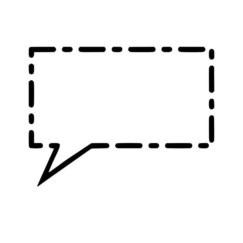 Speech bubble black