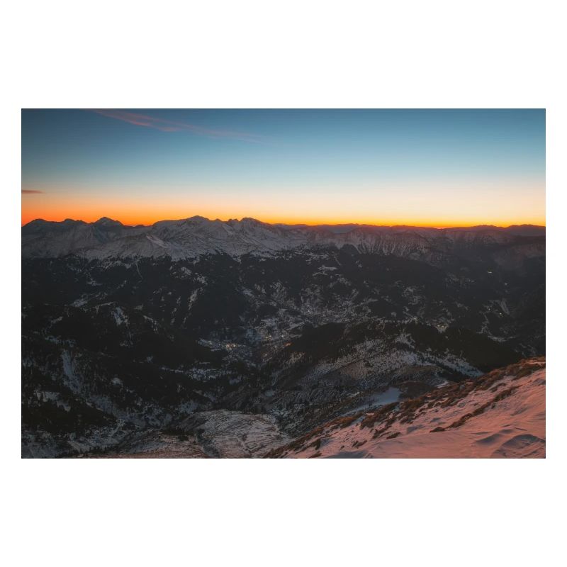 Sunset colors On Agrafa Mountain Range in Greece