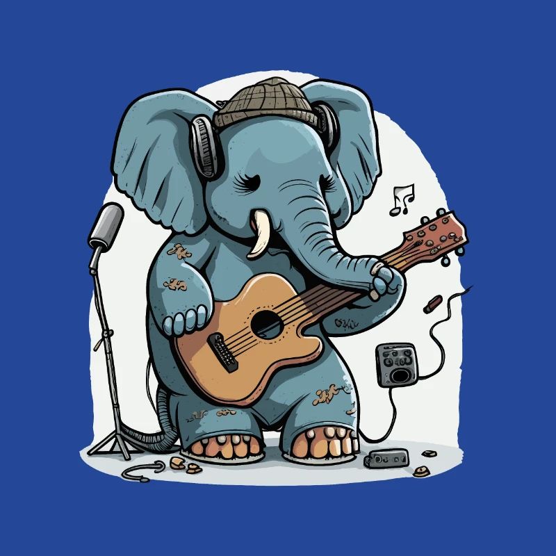 Guitar-Playing Elephant