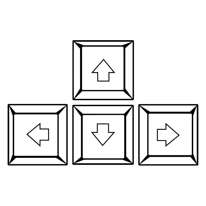 Up Down Left Right Keyboard Buttons (Keys)