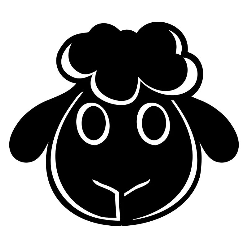 Black Sheep Face Head Small Cute Cute