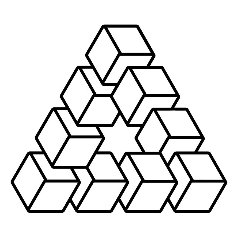 Square Triangle Hipster Illusion