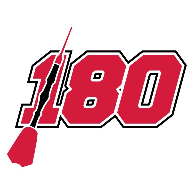 frapper 180 points logo silhouette dart flèche dart