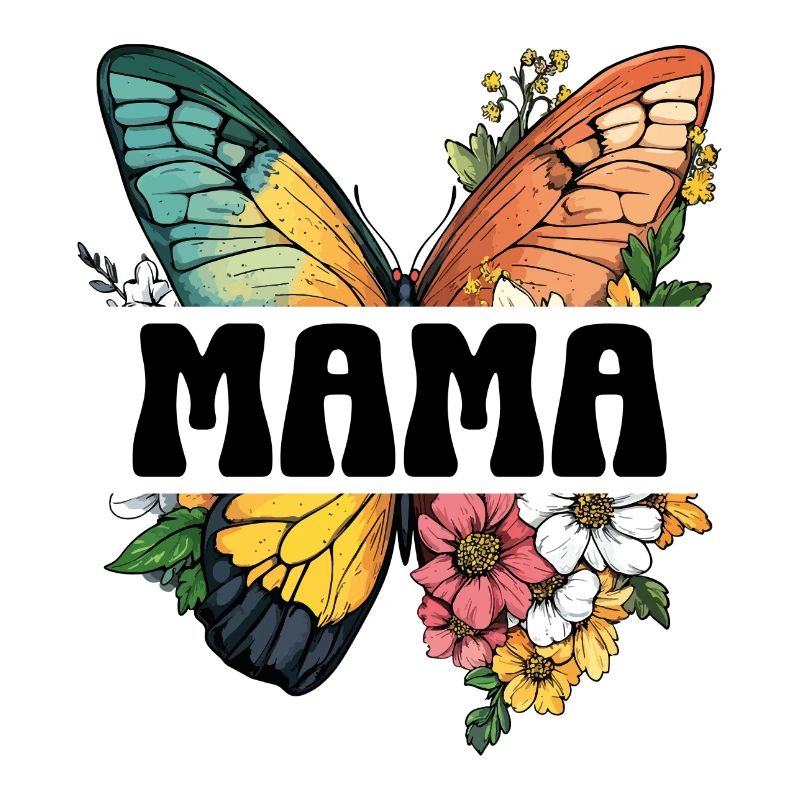 Mama Schmetterling Blumen Beste Mutter Muttertag