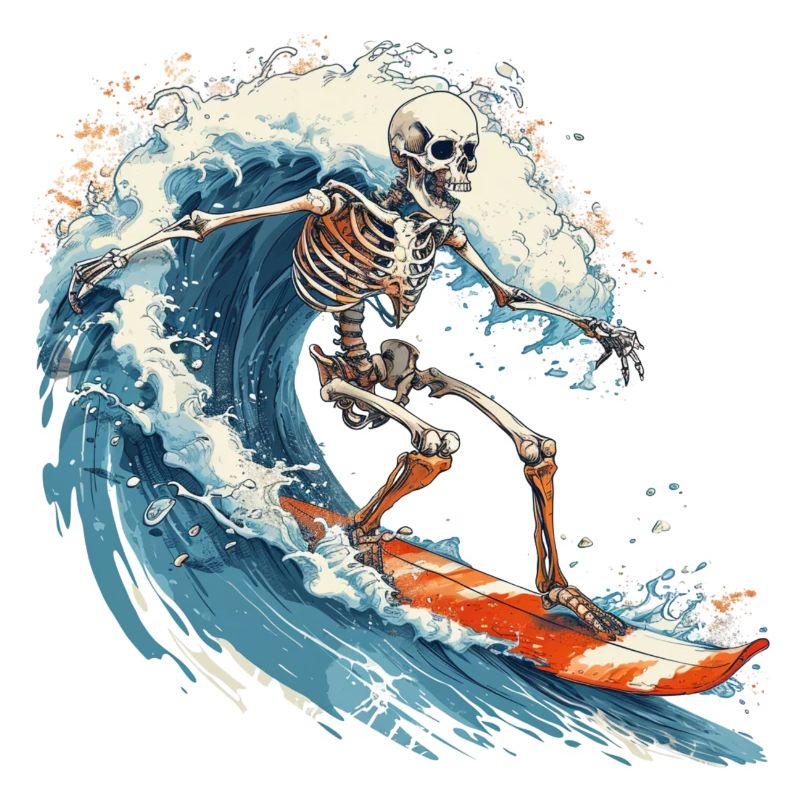 Skeleton Surf Planche de surf Vacances Plage