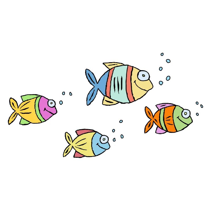 Poisson Cichlide Eau Mer Graffiti Dessin