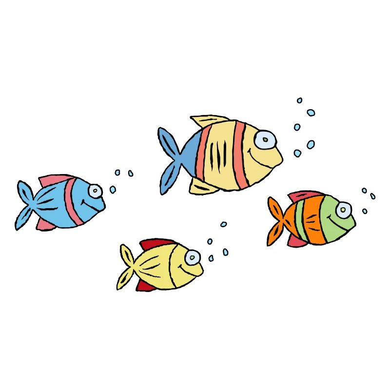 Poisson Cichlide Eau Mer Graffiti Dessin