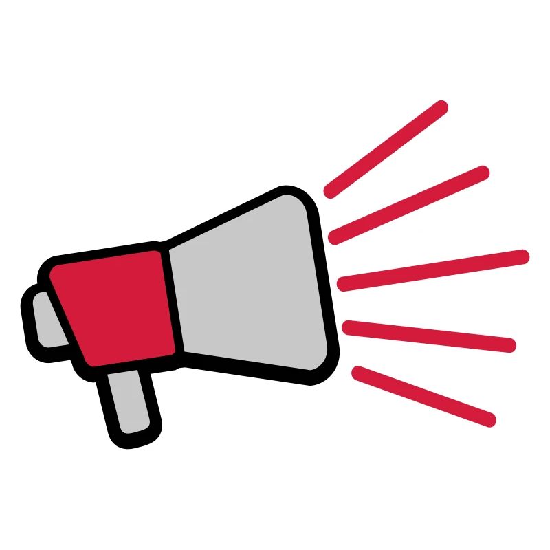Mégaphone à symbole de parole forte