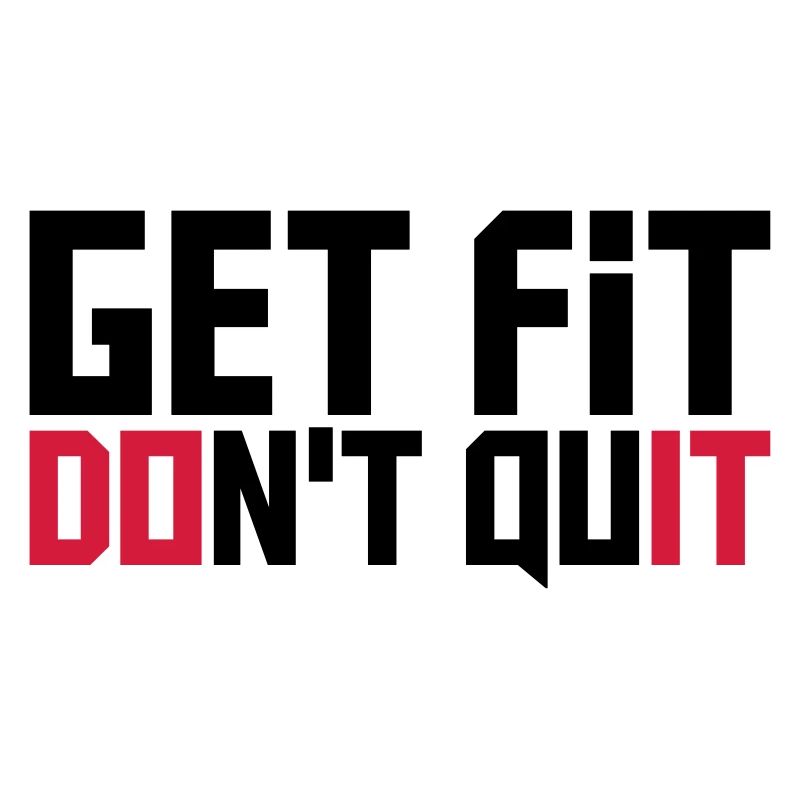 do it get fit quit logo design cool