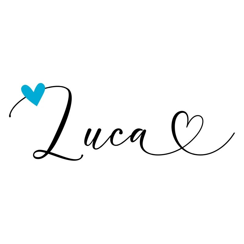 Luca Surname First name Calligraphy Heart