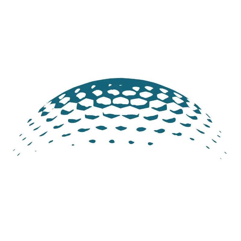 Golf ball on blue