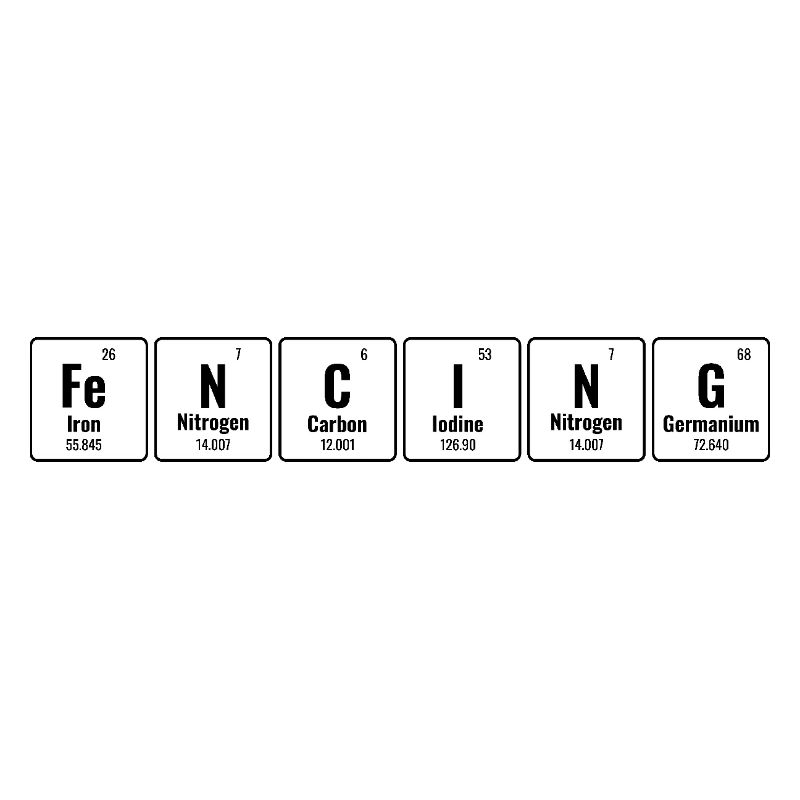 Fencing Periodic Table Of Elements Sword Epee