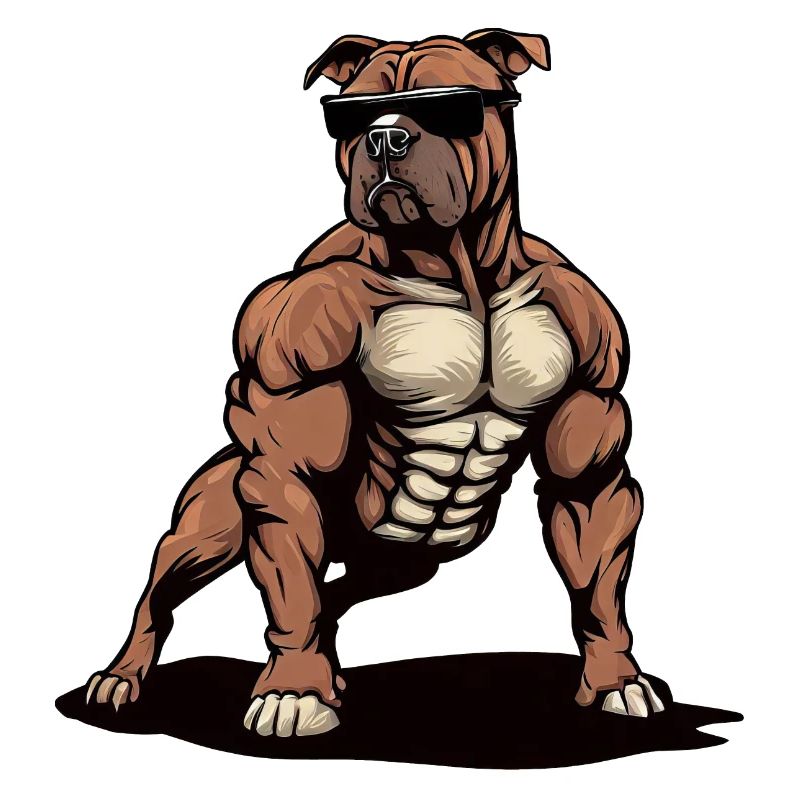 Pitbull Der Bodybuilder