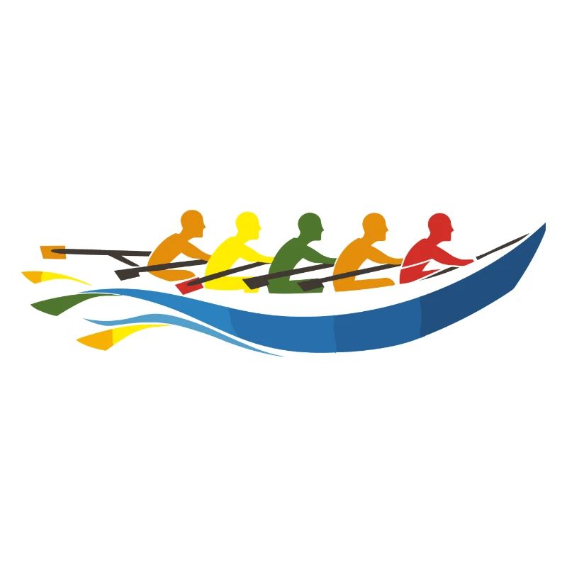 Rudermannschaft Comic Look