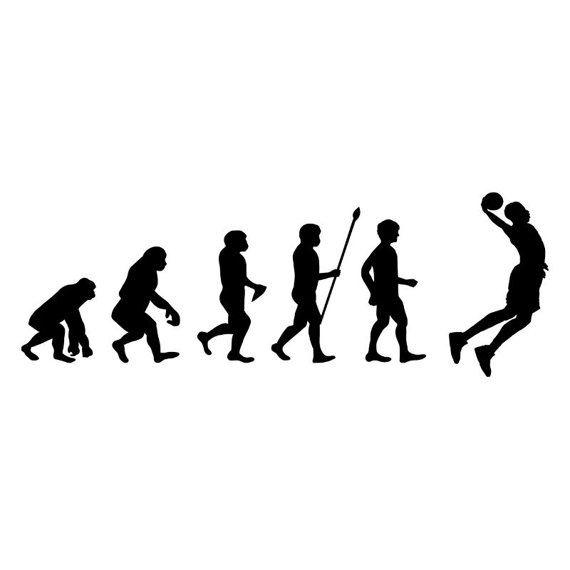 basketball Evolution - Basketballer beim Dunking